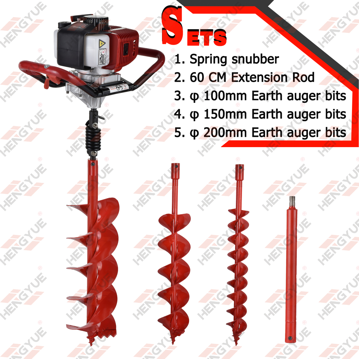 52/58cc Hand Held Earth Auger Earth Auger Drilling Machine